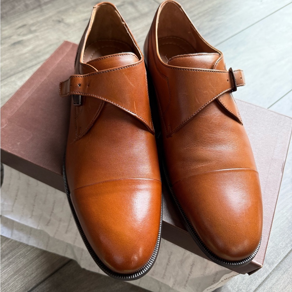 Johnston & Murphy Monk Strap Leather Loafer